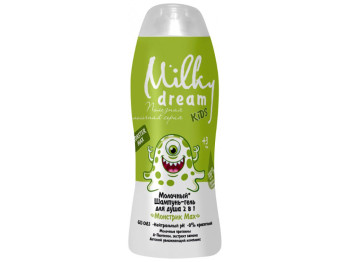 Шампунь-гель для душу дитячий 2в1 Milky Dream Монстрик Max з екст. банана та протеїнами молока 300мл