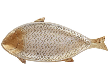 Декоративное блюдо Рыбка, 38,5см, цвет – золото