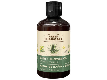 Олія для ванни та душу Green Pharmacy, з ветивером та ваніллю, 250мл