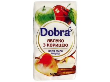 Крем-мыло твердое туалетное Dobra Яблоко с корицей 5х70г