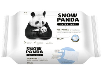 Влажные салфетки для младенцев Snow Panda Extra Care Milky, 60шт