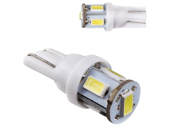 Лампа Pulso габаритная, LED T10, 5SMD-2835, 12v, 1,1w, 50lm, белая (LP-135051)