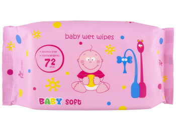 Влажные салфетки детские Normal cliniс "Baby Soft" гипоаллергенные, без спирта 72шт DSN021