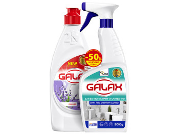 Набір засобів Galax PowerClean, для ванної та посуду, 500г + 480г
