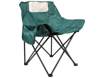 Кресло раскладное Паук, со спинкой, металл, полиэстер, 45х45х69см, цвет зеленый