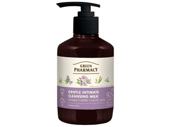 Молочко для интимной гигиены Green Pharmacy, с молочной кислотой и растительными экстрактами, 370мл
