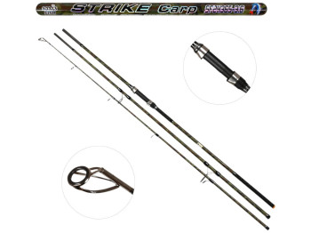 Спінінг короповий штекерний Strike Carp, карбон, 3,6м, 180г, колір камуфляжний