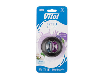 Освежитель воздуха Vitol Fresh Clips Linen + Lavender, клипса