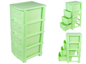 Комод Ажур (цвет - салатовый) Efe plastics 47х38х90см