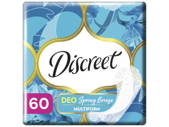 Прокладки щоденні Discreet Deo Spring Breeze, одноразові, 1 крапля, квітковий аромат, 60шт