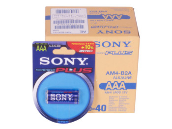 Батарейка алкалиновая Sony Stamina Plus AAA  (цена за лист 2 шт) AM4LR03