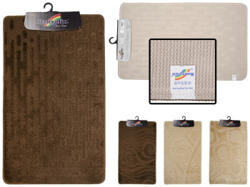 Коврик в ванную комнату Banyolin CLASSIC (коричневый) прорезиненный, ворс 11мм, 100х60см 1шт