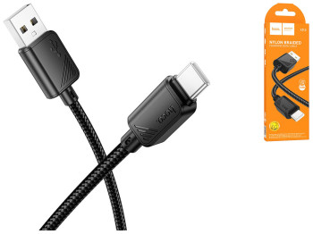 Кабель USB Hoco X113 Type-C 3A Колір Чорний