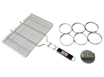 Решетка-гриль для гамбургеров, 56(+5)x35x26x3см (цена за набор 8 предметов)