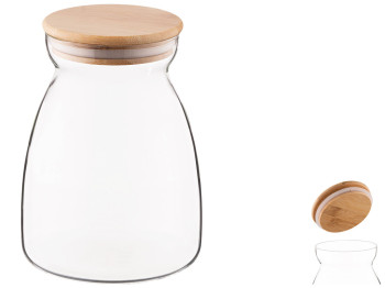 Емкость с бамбуковой крышкой Deli, 1,1л