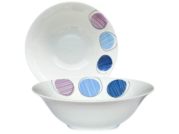 Салатник Кульки, кераміка, 17,5см, колір білий