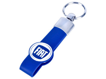 Брелок з гумовим ремінцем, синій, FIAT