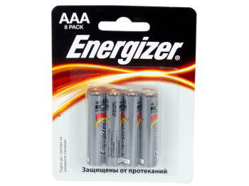 Батарейка алкалінова Energizer, 1.5V, AAA, LR03 (ціна за блістер 8шт)
