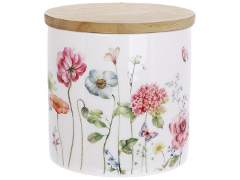 Банка фарфоровая Flower Garden для хранения, 460мл
