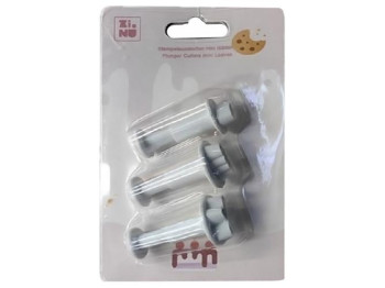 Плунжер кондитерский для печенья, мастики, 14,5x9см (цена за набор 3 предмета)