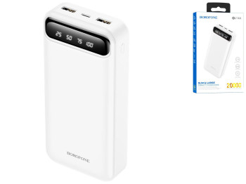 Універсальна Мобільна Батарея Borofone BJ14A Freeway 20000 mAh Колір Білий