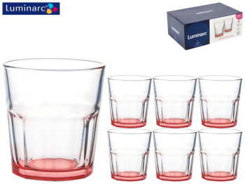 Стаканы Luminarc TUFF RED низкие 300мл (цена за набор 6шт) 57573