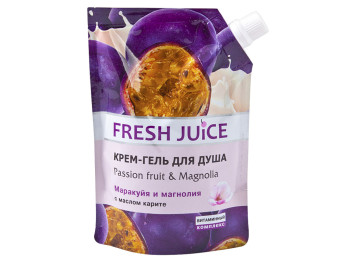 Крем-гель для душу Fresh Juice дой-пак "Passion fruit & Magnolia" маракуйя і магнолія 200мл