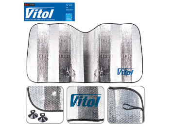 Шторка дзеркальна Vitol HG-002, 1750×1000мм, фольга, присоски (F11063 AL)