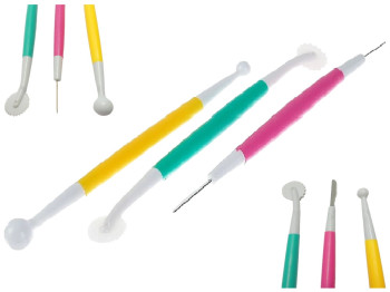 Набор стеков для работы с мастикой, 7х22см (цена за набор 3предмета )