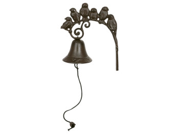 Колокольчик Птицы, чугун, 19×10×23см, цвет коричневый