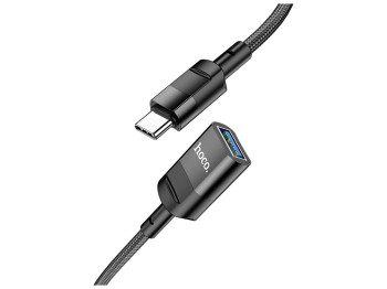 USB Удлинитель Hoco U107 Type-C male to USB female USB3.0 Цвет Черный