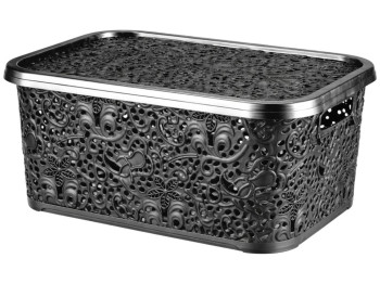 Корзинка R plastic Ажур, 10л, 33,5x23,5x16см, металік, 31006