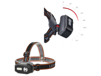 Ліхтарик налобний світлодіодний, акумулятор, 1200mah