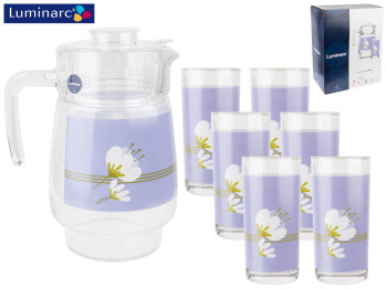 Набор для напитков Luminarc Olivia Purple 7 предметов (кувшин 1,6л, стакан 270мл 6шт) 99156