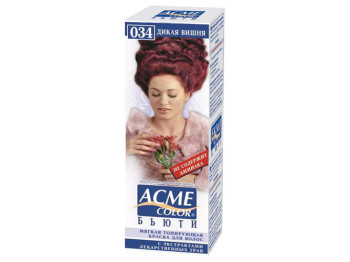 Фарба для волосся м'яка тонуюча Acme-Color "Б'юті" безаміачна Дика вишня тон 034