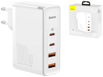 Мережевий Зарядний Пристрій Baseus GaN2 Pro Quick Charger 2C+2U 100W CCGAN2P-L Бiлий