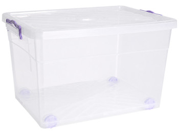 Контейнер Violet House Family Box, на колесах, пластик, 55л
