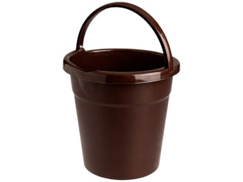 Ведро R-plastic, мерное с носиком, полипропилен, 11л, цвет коричневый