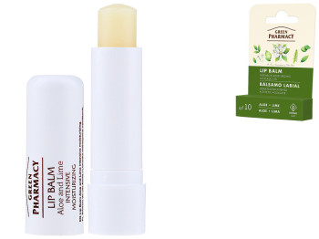 Бальзам для губ Green Pharmacy Алое та Лайм інтенсивне зволоження 3,6г