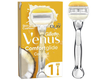 Бритва с 5 лезвиями Venus&Olay ComfortGlide Coconut с металлической ручкой, 1 кассета