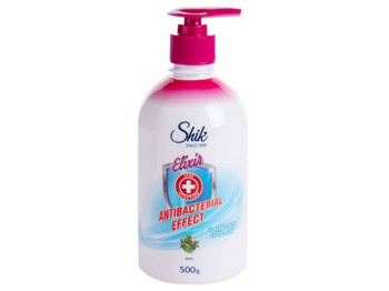Мило рідке Shik Elixir Antibacterial Effect Класична свіжість із м'ятою, з дозатором 500мл