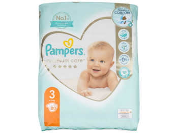 Подгузники детские одноразовые Pampers Premium Care Midi, Размер 3 (6-10 кг), 80шт