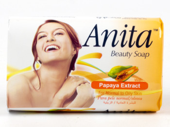 Мыло туалетное твердое "Anita" Папайя для нормальной и жирной кожи  80гр Индонезия