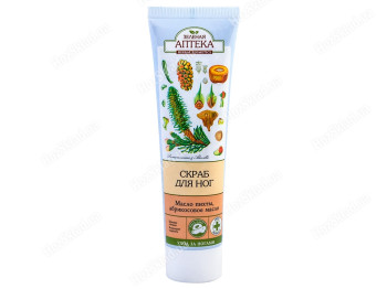 Скраб для ніг Зелена аптека олія ялиці, абрикосова олія 100мл