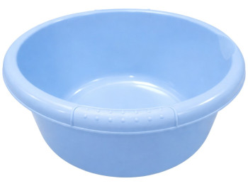 Таз круглий Консенсус, пластик, 5л, 27×15см, колір блакитний