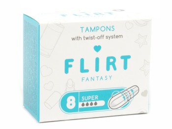 Тампоны Fantasy FLIRT super 4капли (цена за уп. 8шт) TGF003