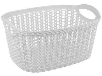 Кошик ажурний універсальний Efe Plastics "Косичка" (колір білий) 5л 32х24х16см