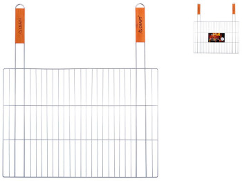 Решетка для гриля Скаут 54х38см с двумя деревянными ручками