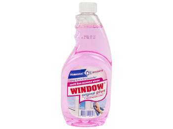 Средство для мытья окон Window "Original plus" с нашатырным спиртом, запаска 500мл (розовый)