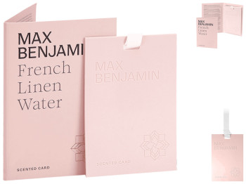 Освіжувач повітря Max Benjamin Scented Card French Linen Water, для шафи та авто, 8×0,5×11,3см (7176